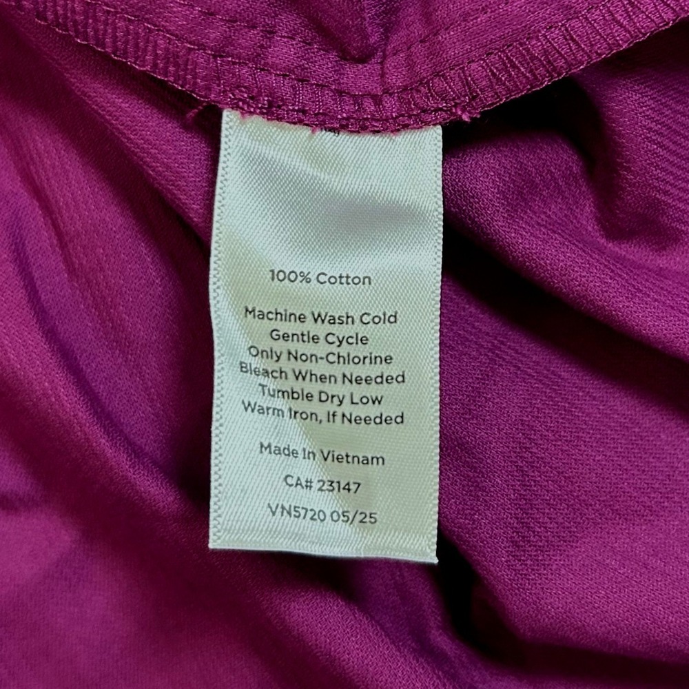 Talbots Shirt Dress Womens 12P Purple Corduroy Button Front Long Sleeve NWT - Picture 4 of 9